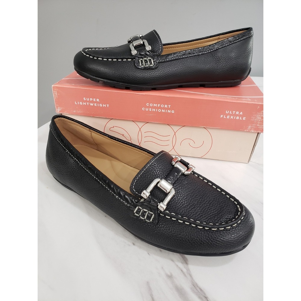 NEW - Easy Spirit Megan Women's Slip On Loafer‎ Flat Leather Black - SIze 7
